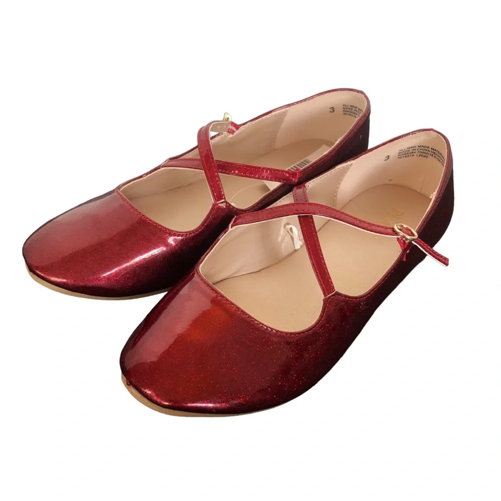 Gymboree Red Criss Cross Strapped Mary Janes size 3